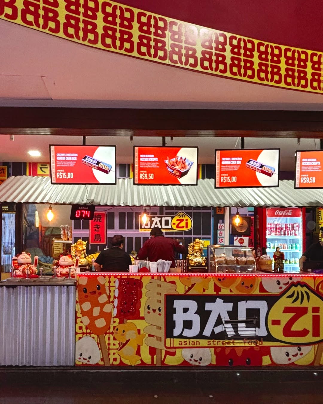 Balcão BAOzi iluminado