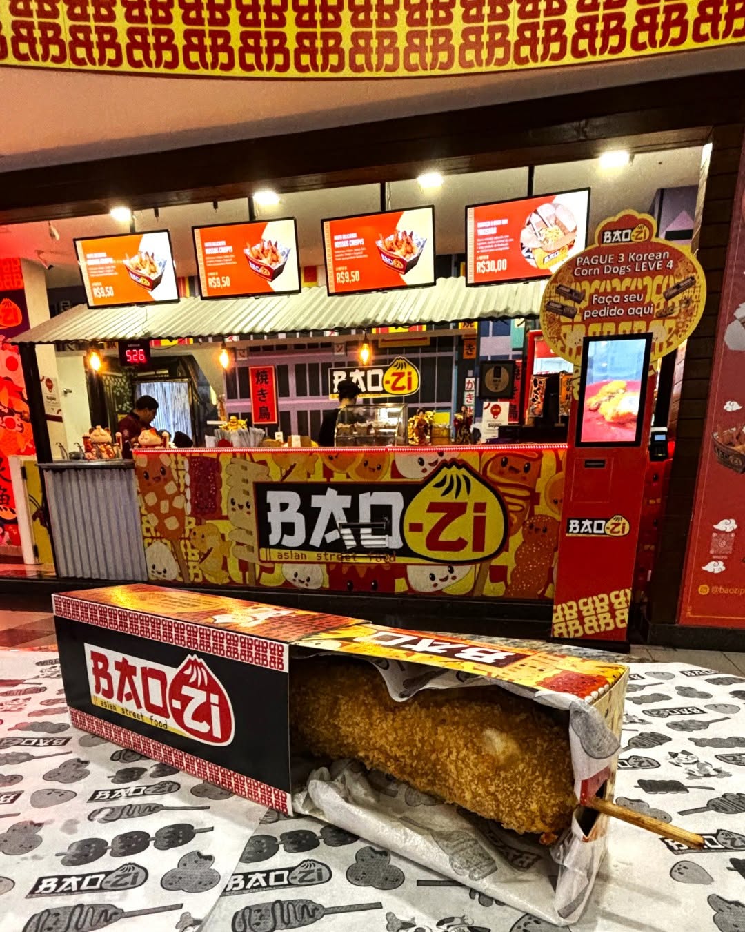Vitrine e totem de pedidos BAOzi