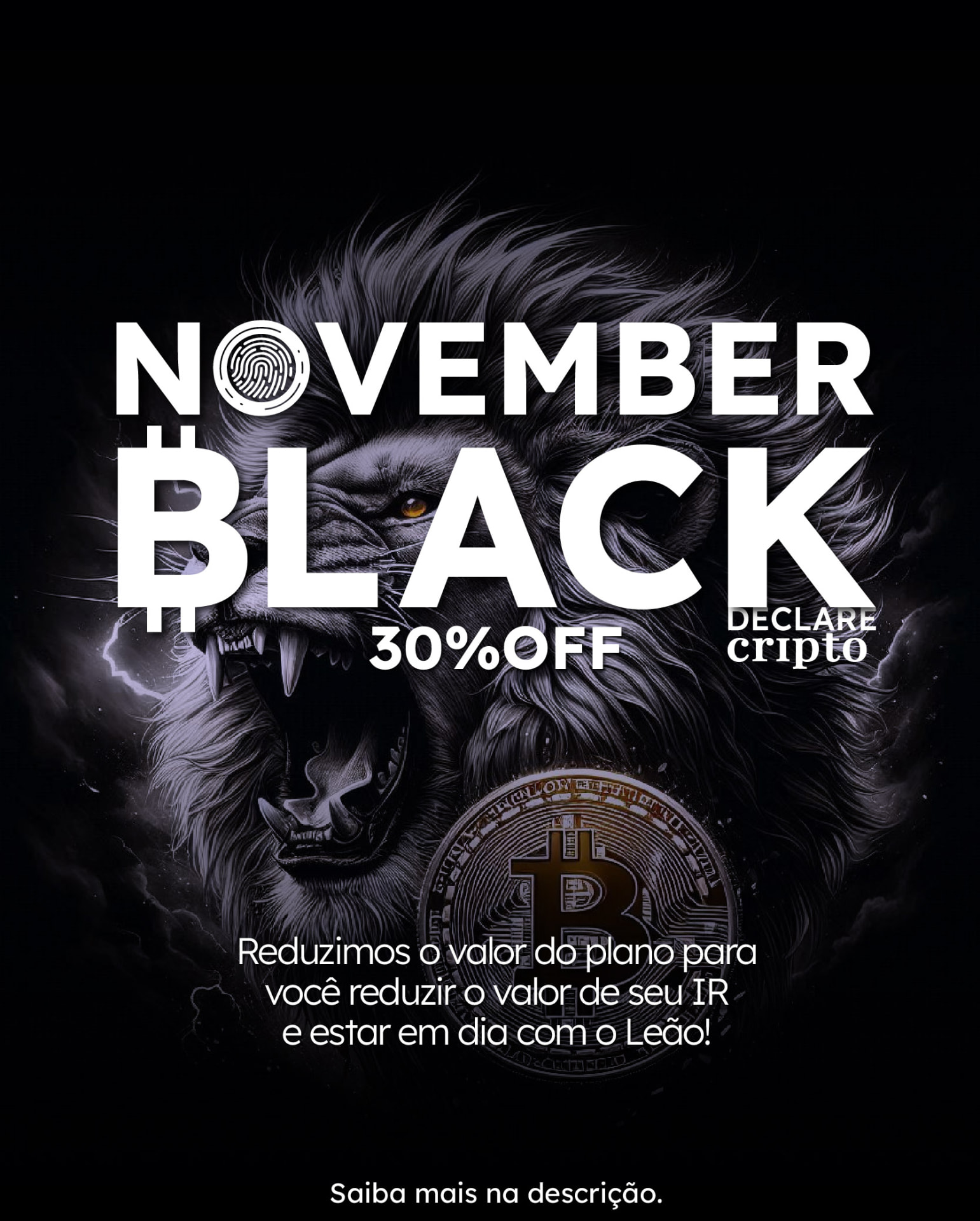 Campanha November Black Declare Cripto